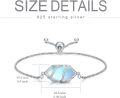 wholesale  Sterling Silver Hexagon Gemstone Bracelet for Women Fine Jewelry Gift -0-22