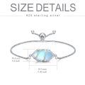 wholesale 925 Sterling Silver Blue Lapis Lazuli Hexagonal Adjustable Bolo Bracelet for Women Fine s-0-22