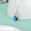 wholesale Sterling Silver Austrian Crystal Elephant Koala Panda Heart Pendant Necklace-0-7