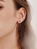 wholesale 925 Sterling Silver Fire Opal & CZ Star Ear Climber Earrings for Women - Bridal  Ideas-0-3