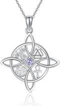 wholesale Sterling Silver Celtic Cross Witches Knot Pendant Necklace Amulet Gift-0-78