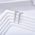 wholesale 925 Sterling Silver Ankh Cross Dangle Stud Earrings for Women Girls  4CM Length-0-3