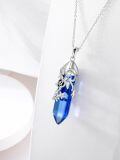 TOUPOP Sterling Silver Crystal Ocean Necklace Beach Jewelry Gift-0-3