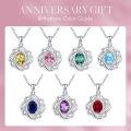 wholesale 925 Sterling Silver Blue Topaz Love Knot Pendant Necklace for Women-0-5