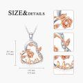 wholesale 925 Sterling Silver Rose Gold Plated MOM Flower Pendant Necklaces for Mother's Day Gifts-0-4
