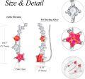 wholesale 925 Sterling Silver Fire Opal & CZ Star Ear Climber Earrings for Women - Bridal  Ideas-0-5