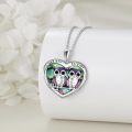 wholesale 925 Sterling Silver Owl Family Pendant Necklaces for Mom Dad Kids-0-3