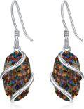 wholesale  925 Sterling Silver Black Opal Drop Dangle Earrings for Women, Hypoallergenic Elegant Jewelry Gift-0-0