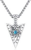 wholesale 925 Sterling Silver Triangle Pendant with Turquoise and Opal Norse Amulet Necklace for Men -0-0