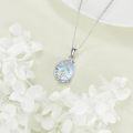 wholesale 925 Sterling Silver 925 Teardrop Pendant w/Blue Shell Lobster Charm Necklace-0-4