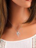 wholesale 925 Sterling Silver Black Ankh Eye Of Horus Pendant Necklace-0-1