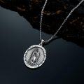 wholesale 925 Sterling Silver Our Lady of Guadalupe Pendant with Chain for Men-0-2