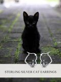 TOUPOP Sterling Silver Black Cat/Frog Hoop Earrings, Gifts for Women-0-2