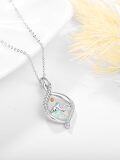 wholesale 925 Sterling Silver & Opal Mustard Seed Necklace with AAA CZ, Christian Faith Jewelry, Inspirational Gift-0-2