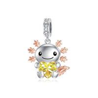 wholesale 925 Sterling Silver Axolotl Charm with Citrine Birthstone for Bracelets Jewelry Making Gifts for Women-11-Nov-Axolotl