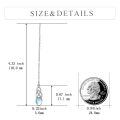 wholesale 925 Sterling Silver Moonstone Drop Earrings with Celtic Knot Design and Blue Stone Accents-0-3