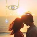 wholesale 14K Gold Moonstone Evil Eye Pearl Pendant Necklace for Women-0-5