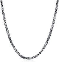 wholesale  Sterling Silver Byzantine Chain 2 5mm Link Necklace for Men Women 18 26 Inch -20 inches