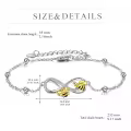 wholesale 925 Sterling Silver Infinity Bee Charm Bracelet Wholesale for Women Girls Gifts-0-1