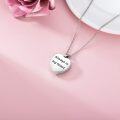 wholesale 925 Sterling Silver Blue Crystal Heart Photo Locket Pendant Necklace for Women Girls -0-3