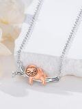 wholesale 925 Sterling Silver Sloth Pendant Necklace - Adorable Animal Charm s for Her-0-4