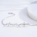 wholesale 925 Sterling Silver Faith Cross Angel Wing Anklet Bracelet Religious  for Women-0-1