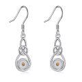 wholesale 925 Sterling Silver Mustard Seed Celtic Knot Dangle Drop Earrings-0-0