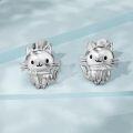 wholesale 925 Sterling Silver Cat Stud Earrings - Hypoallergenic  for Women-0-4