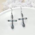 wholesale 925 Sterling Silver Celtic Knot Abalone Shell Cross Dangle Drop Earrings for Women-0-2