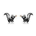 wholesale 925 Sterling Silver Elegant Skunk Earrings-0-0
