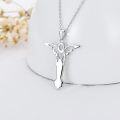 wholesale 925 Sterling Silver Guardian Angel Wing Heart Pendant Necklace for Women s-0-3