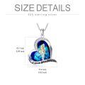 TOUPOP Sterling Silver Crystal Father Daughter Necklace Heart Pendant Gift-0-4