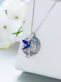 TOUPOP Sterling Silver Crystal Music Note Tree Pendant Necklace-0-2