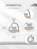 wholesale 925 Sterling Silver Elephant Family Pendant Necklace with 1-5 Cubs Mothers Day Gifts for Women-0-16