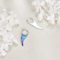wholesale 925 Sterling Silver Blue & Purple Wing Guardian Angels Ear Cuffs for Girls and Women-0-3