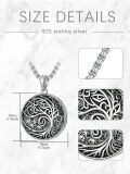wholesale 925 Sterling Silver Round Tree of Life Photo Locket Necklace with Chain Forever in My Heart Gift for Women/Men-0-3