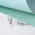 wholesale 925 Sterling Silver Cat Bowtie Cz White Gold Plated Hoop Earrings For Women-0-15