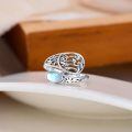 wholesale 925 Sterling Silver Mushroom Ring Adjustable Vintage Nature Jewelry for Women-0-4