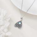 wholesale 925 Sterling Silver Triangle Moonstone Ouija Board Pendant Necklace-0-3