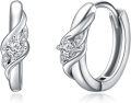 wholesale 925 Sterling Silver Twist Design Moissanite Huggie Hoop Earrings Gift for Her-0-0