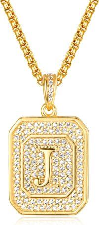 wholesale Gold Filled Sterling Silver Letter Jewelry Necklace for Women Gift for Mom Wife Birthday Anniversary Christmas-Letter J