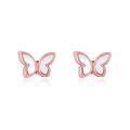 TOUPOP Sterling Silver Zircon Butterfly Stud Earrings Gifts For Women-0-0