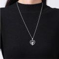 wholesale 925 Sterling Silver Heart Shaped Dog & Butterfly Memorial Keepsake Urn Necklace for Ashes - Pet Loss Gift-0-3