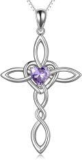 wholesale Sterling Silver Celtic Knot Cross Pendant Necklace Irish Infinity Love Heart Jewelry Gift-0-30