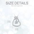 wholesale 925 Sterling Silver 925 & Cubic Zirconia Infinity Heart Pendant Necklace for Women Gifts-0-3