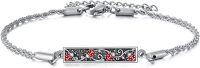 wholesale 925 Sterling Silver Red Enamel Ladybug Charm Bracelet for Women-Ladybug