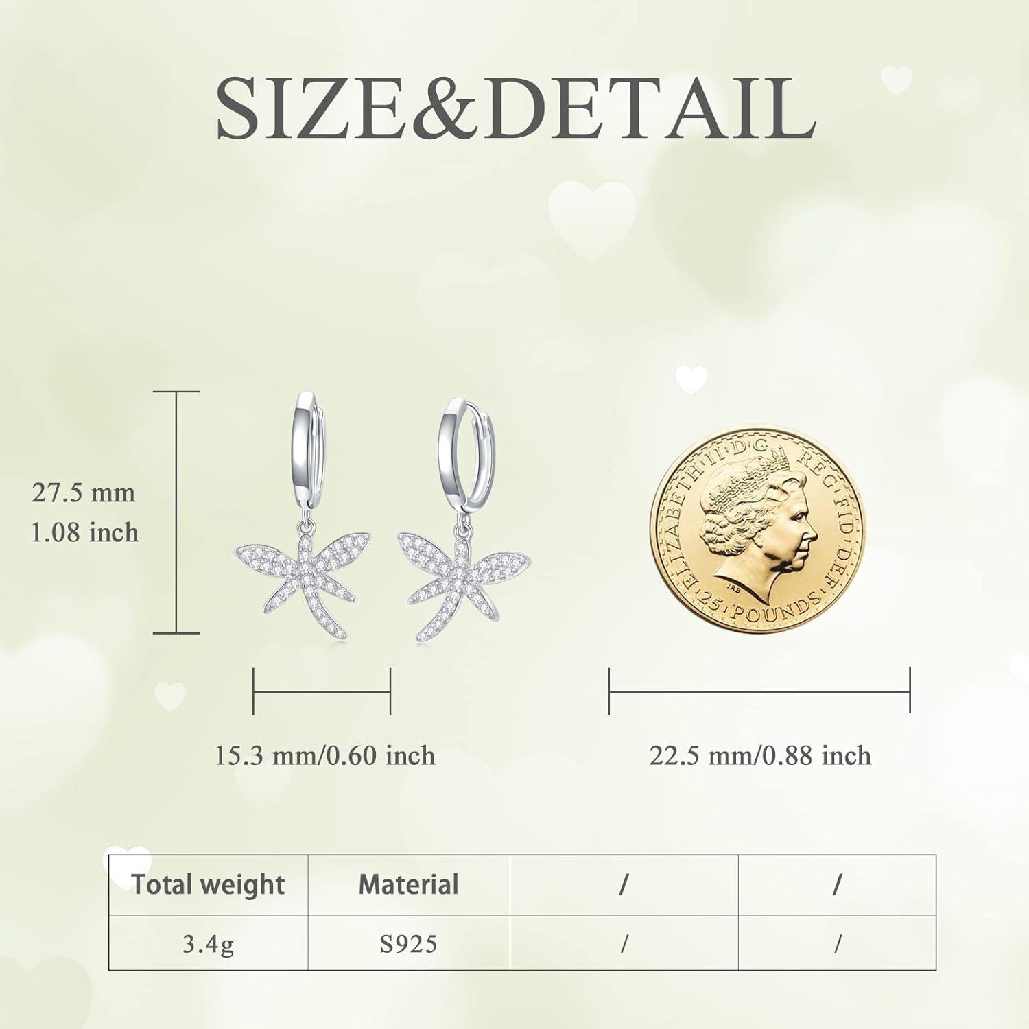 wholesale 925 Sterling Silver Starfish Huggie Hoop Earrings with Cubic Zirconia for Women Girls Minimalist  4cm Long (Silver)-0-4