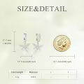 wholesale 925 Sterling Silver Starfish Huggie Hoop Earrings with Cubic Zirconia for Women Girls Minimalist  4cm Long (Silver)-0-4