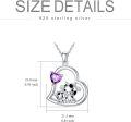 wholesale Sterling Silver Stone Cute Animal Pendant Necklace for Couples Sister Daughter Mother Birthday Gift-0-90