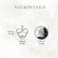 wholesale 925 Sterling Silver Heart-Shaped Infinity Claddagh Pendant Necklace with Blue Opal Stone - Valentine's Day Gift for Her-0-4